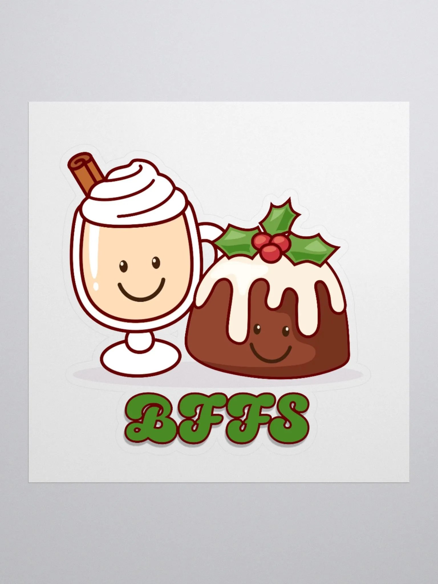 BFFs Eggnog and Figgy Pudding Sticker product image (1)