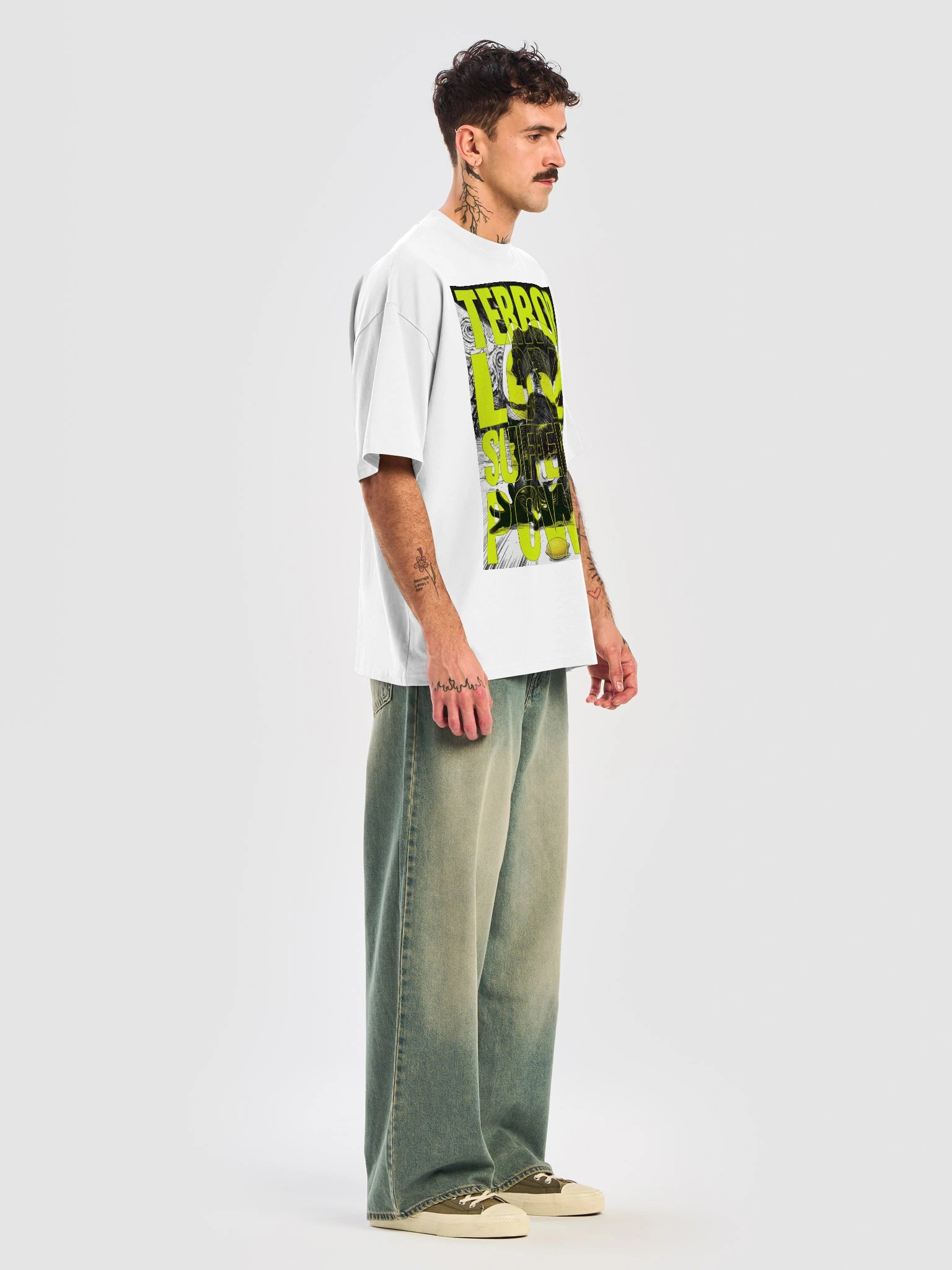 TERROR & LOVE LEMON front Organic Oversized Light T-Shirt product image (5)