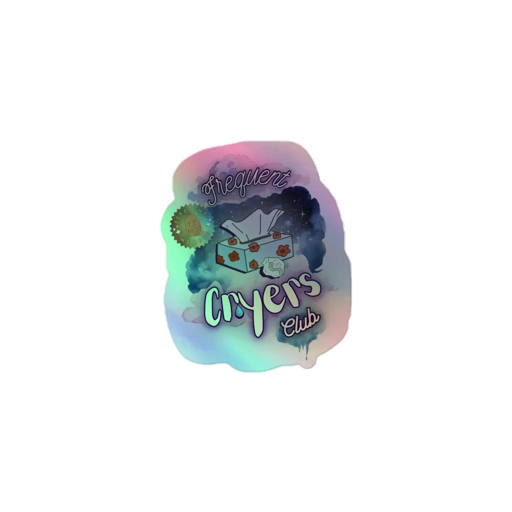 FREQUENT CRYERS CLUB holographic kiss-cut sticker product image (1)
