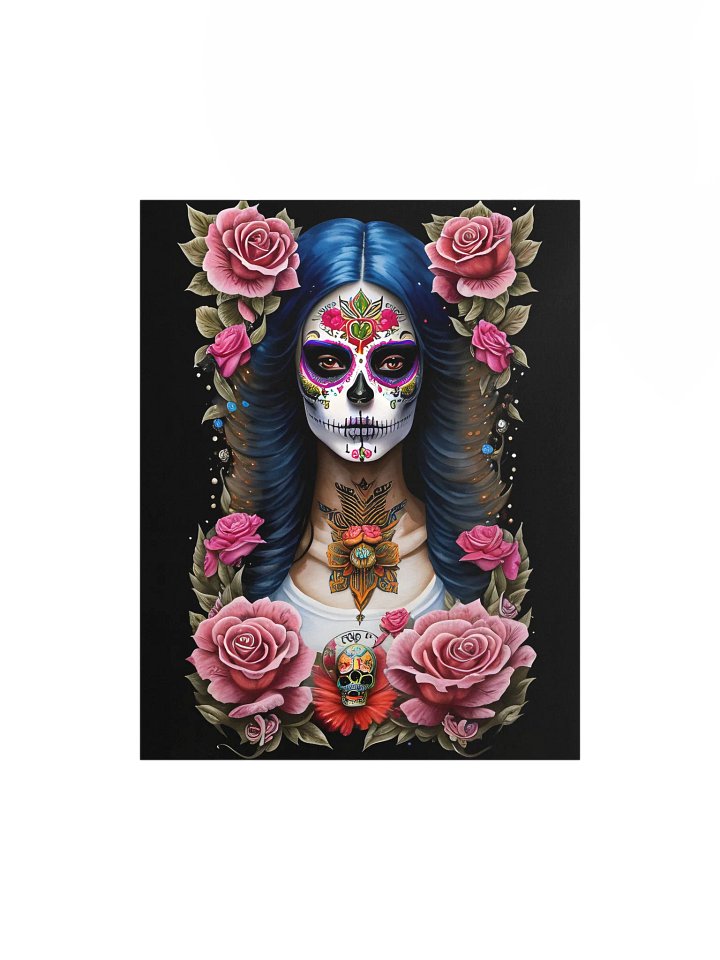 Sugar Skull Art - Traditional Woman in Skull Makeup Poster product image (3)