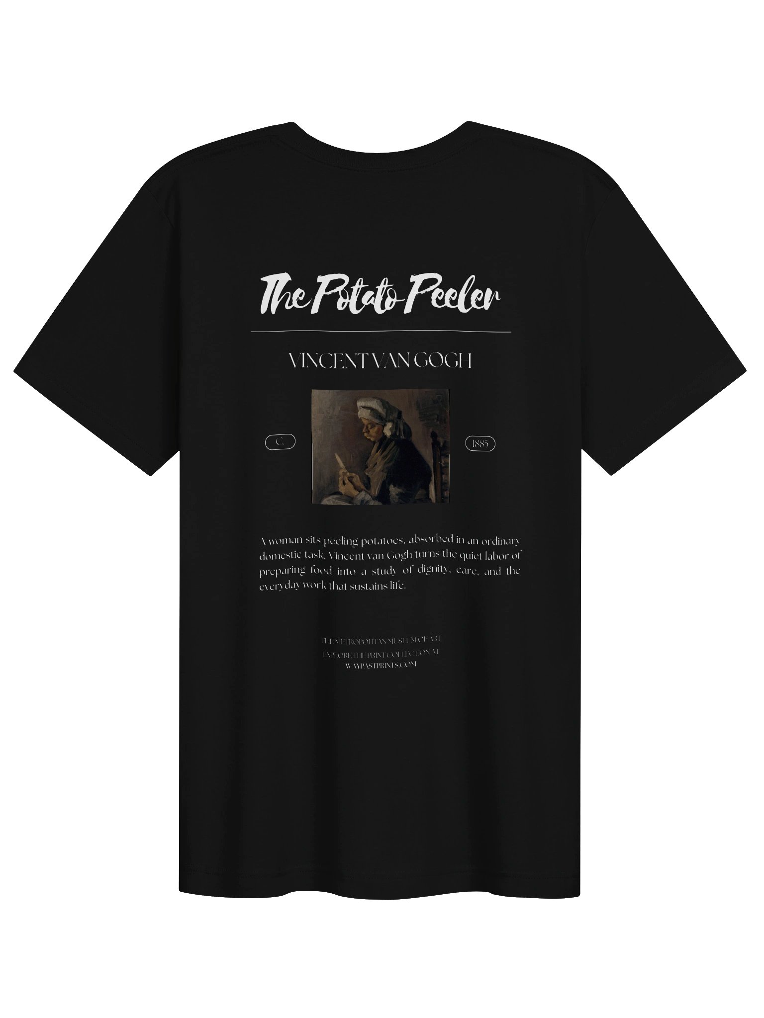 The Potato Peeler (reverse: Self-Portrait with a Straw Hat) [Vincent van Gogh] T-Shirt product image (6)