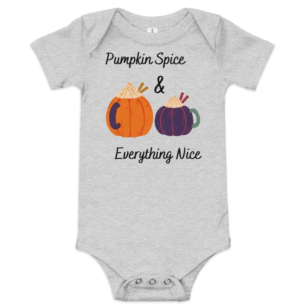 Pumpkin Spice and Everything Nice Baby Bodysuit product image (1)