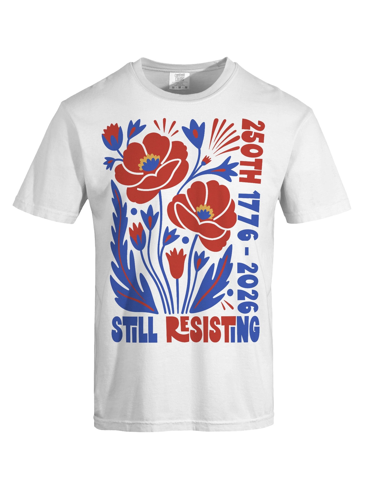 Still Resisting Boho Block Abstract Floral Front BacK Design. product image (78)