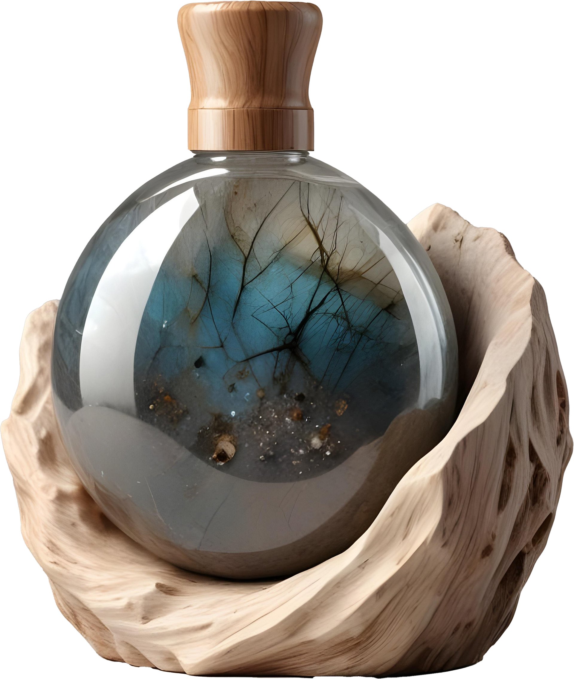 Celestial Grace – Boho Chic Decorative Crystal Bottle PNG product image (1)