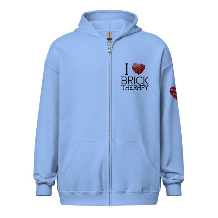 I Heart Brick Therapy Zippered Hoodie product image (3)