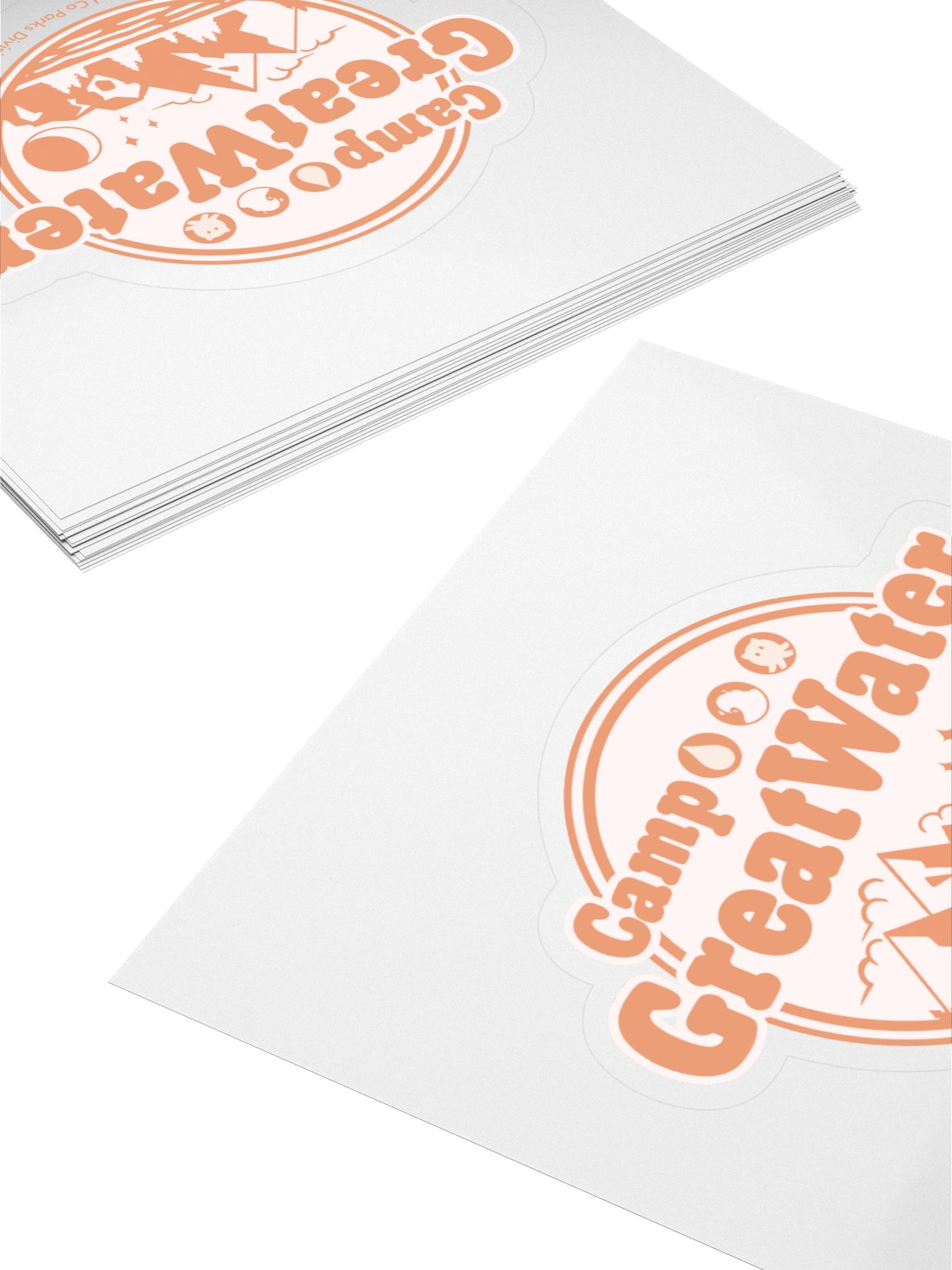 Camp GreatWaterLogo 4x4 sticker product image (4)