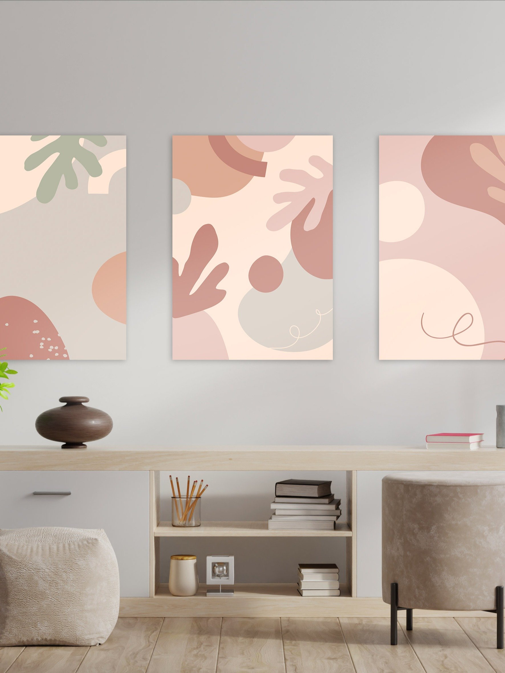 Boho abstract wall art — boho wall decor, aesthetic poster product image (2)