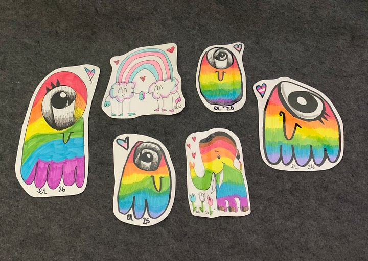 Hand-Drawn Pride Stickers product image (1)