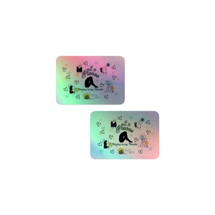 Pisces, Crying is My Cardio, Holographic Stickers product image (1)