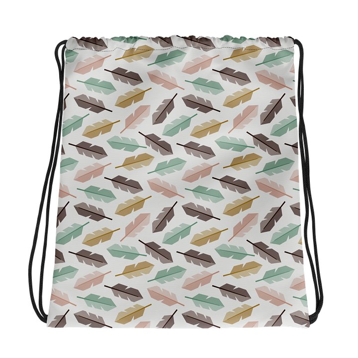 Mid-Century Modern Feathers Drawstring Bag product image (1)