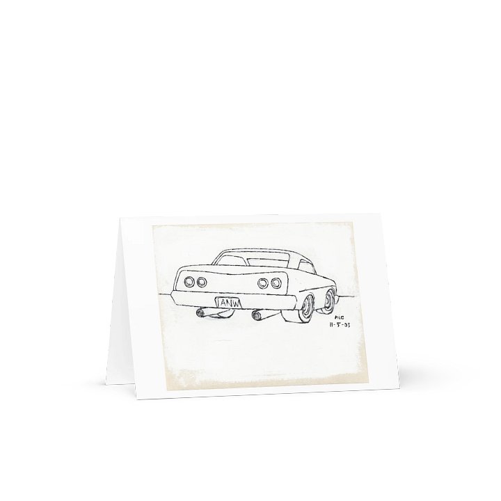 White Car #1 2003 Greeting Card product image (2)