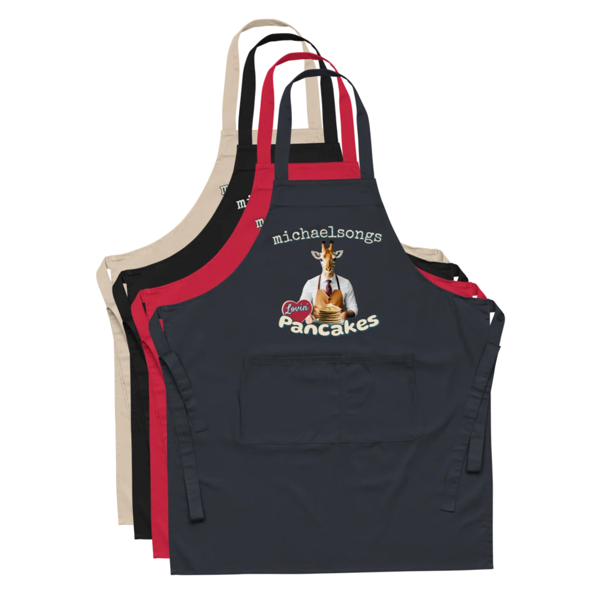 organic apron with Lovin' Pancakes logo product image (1)