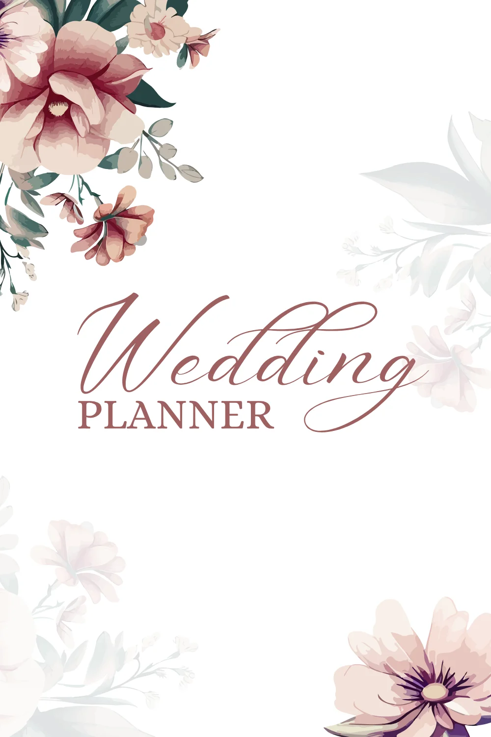 Pink Floral Wedding Planner Template product image (1)