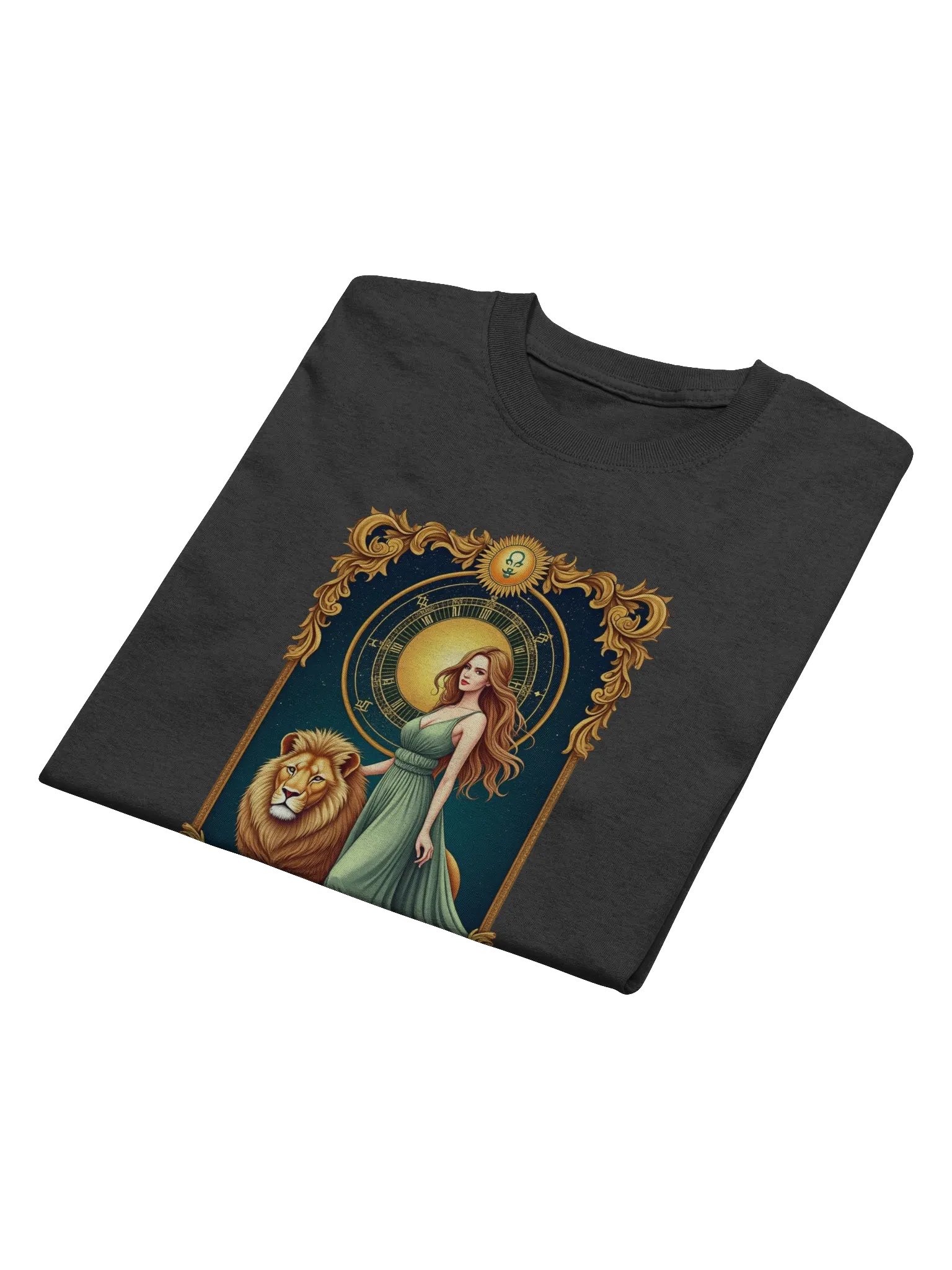 Leo Zodiac Tarot Design - Majestic Lion and Goddess Aesthetic product image (4)
