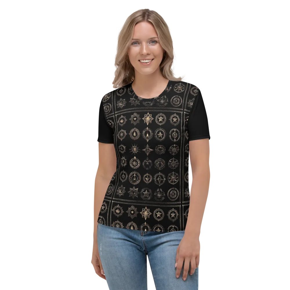Black and Gold Symbology TShirt - front print product image (1)