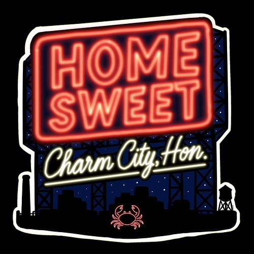 Finished up another new design tonight — HOME SWEET CHARM CITY. 🦀🌃
Baltimore has always had a certain kind of beauty to it. N...