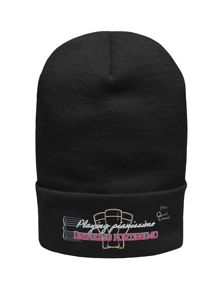“Playing pianissimo. Drinking fortissimo.” Premium Beanie – Where Classical Meets Rockstar Energy product image (6)