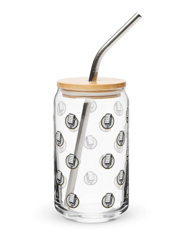 Glass Can with Mic Logo – 16oz product image (6)