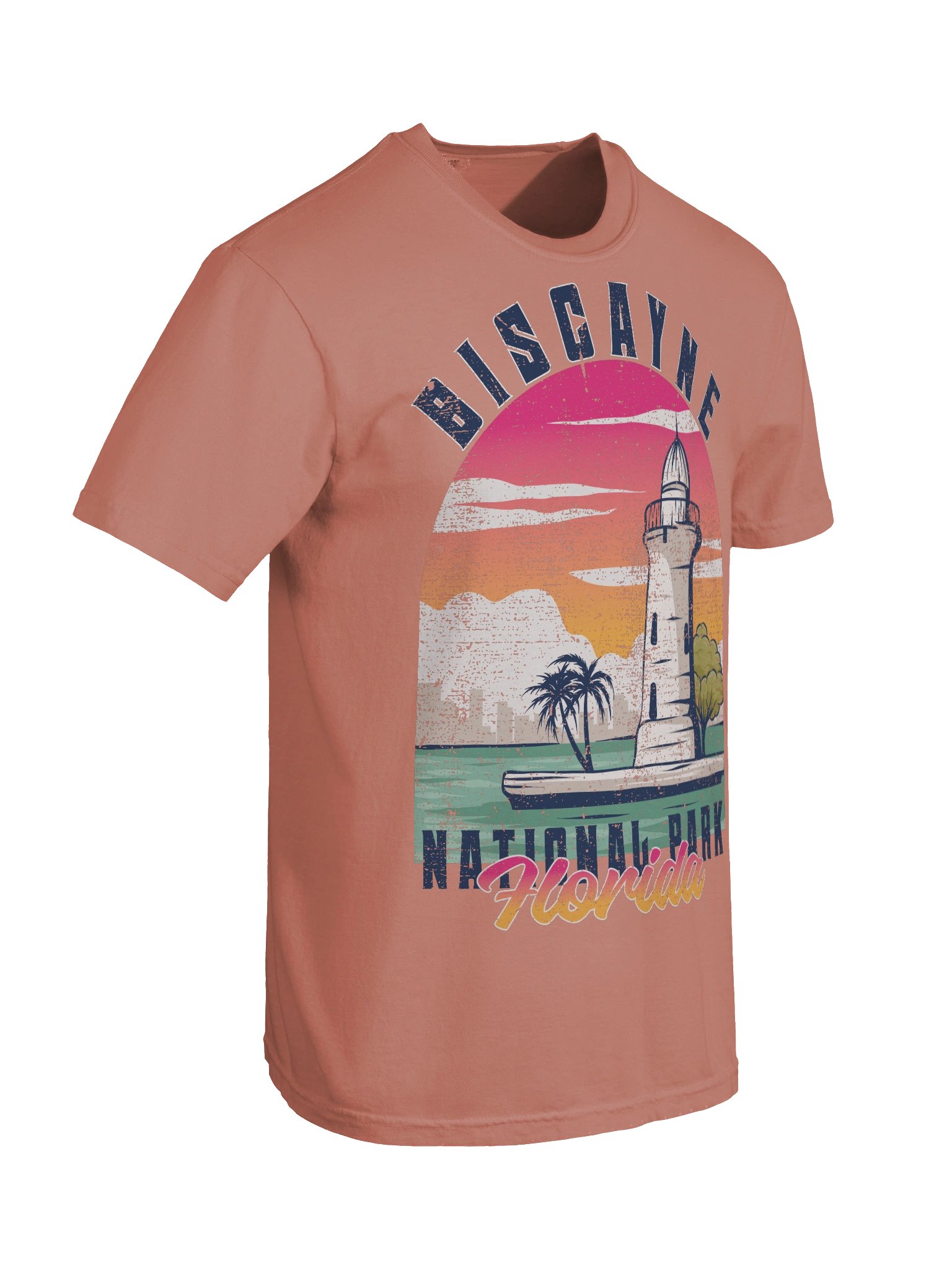 Biscayne National Park Florida Shirt – Vintage Lighthouse Sunset Coastal Retro Travel Tee product image (9)