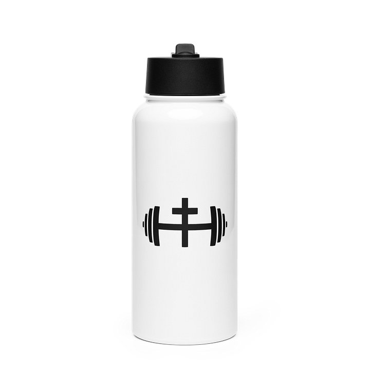His House Stainless Steel Water Bottle with a Straw Lid - White product image (1)