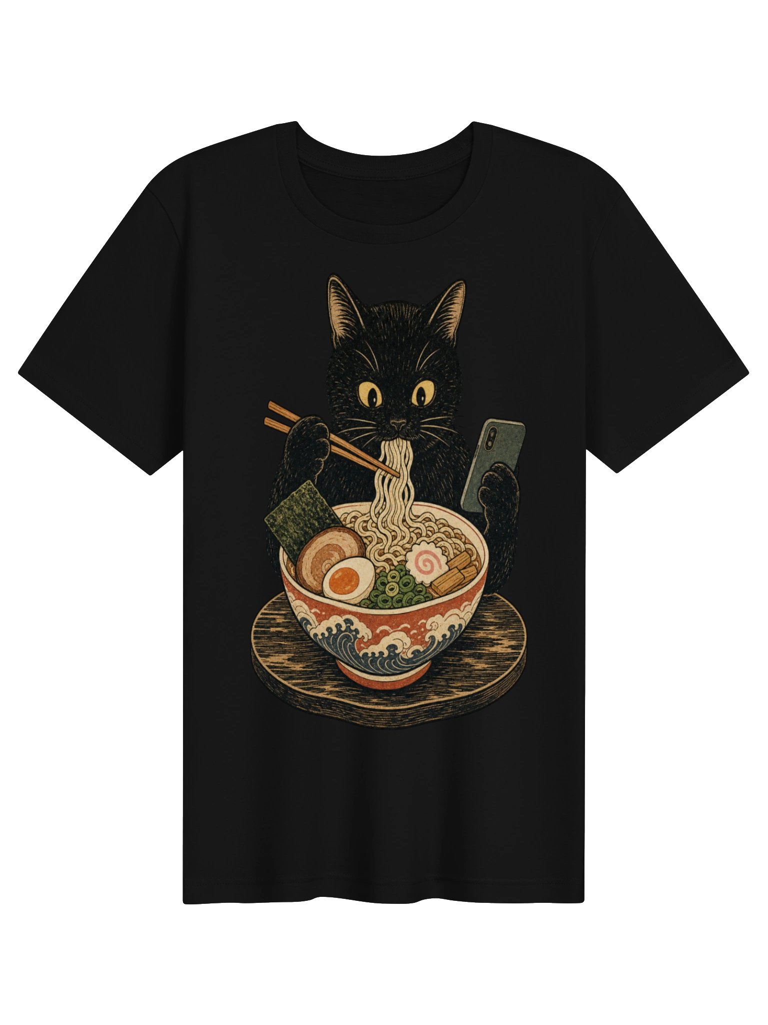 Funny Cat Ramen T-Shirt - Cute Cat Lover Gift product image (21)