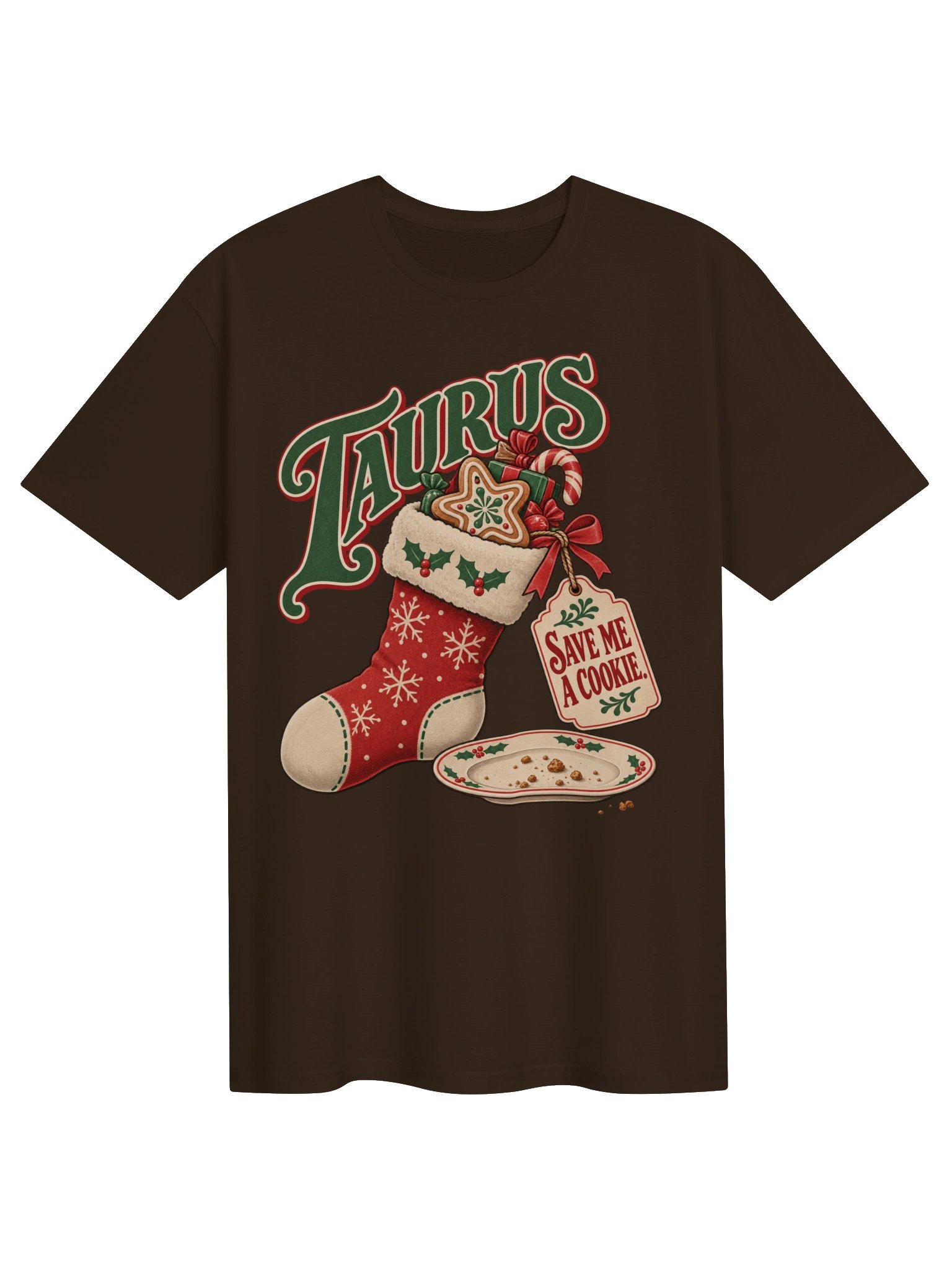 Taurus Save Me a Cookie Christmas T-Shirt product image (1)