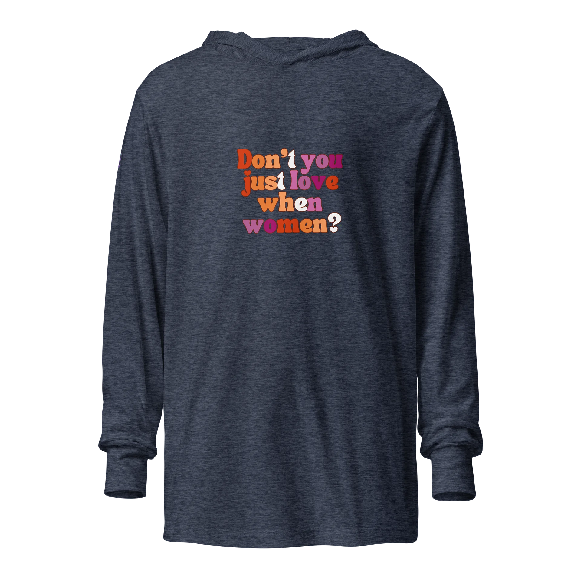 Love women hooded tee - lesbian colors product image (13)