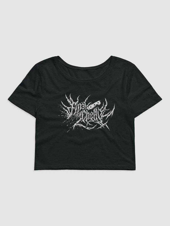 Metal Logo White Womens Printed Crop Top product image (1)