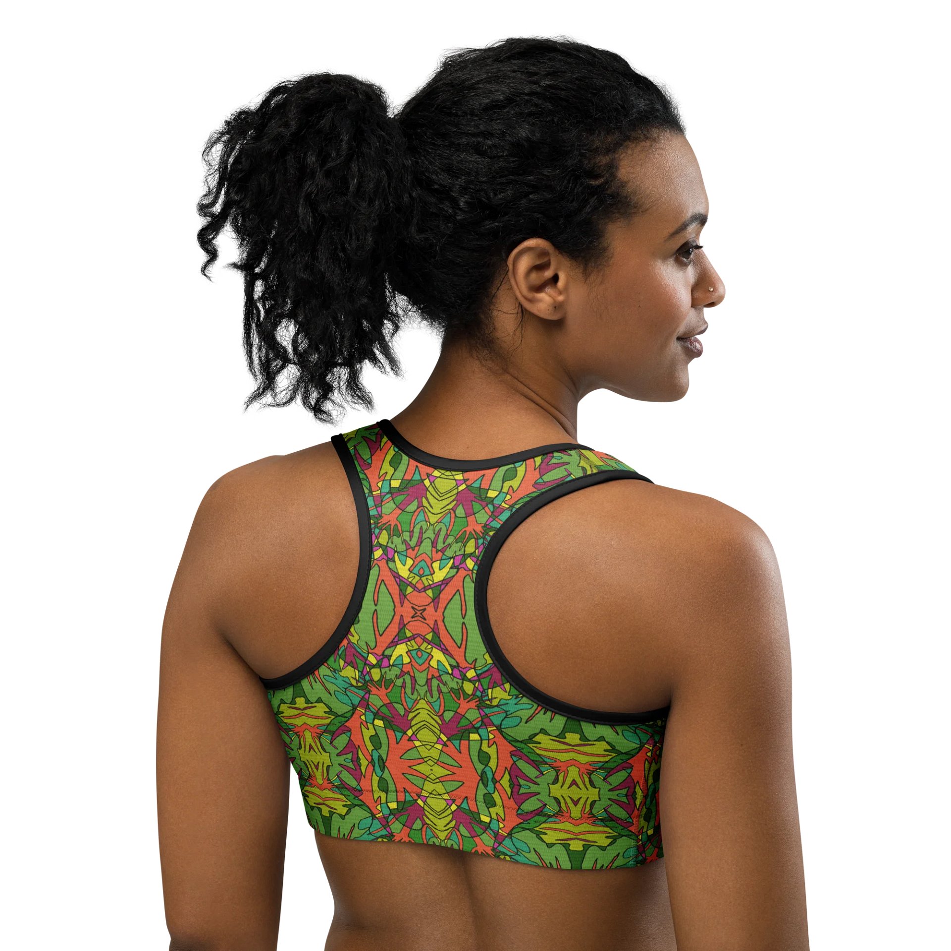 Spinach Tangle – Custom Sports Bra product image (3)