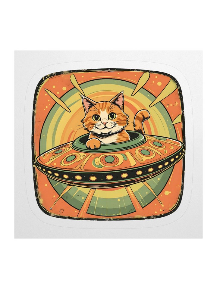 Cosmic Cat in Space Kiss Cut Stickers product image (1)