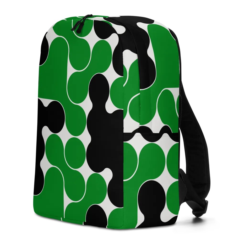 Green & Black Circles All-Over Print Minimalist Backpack product image (12)