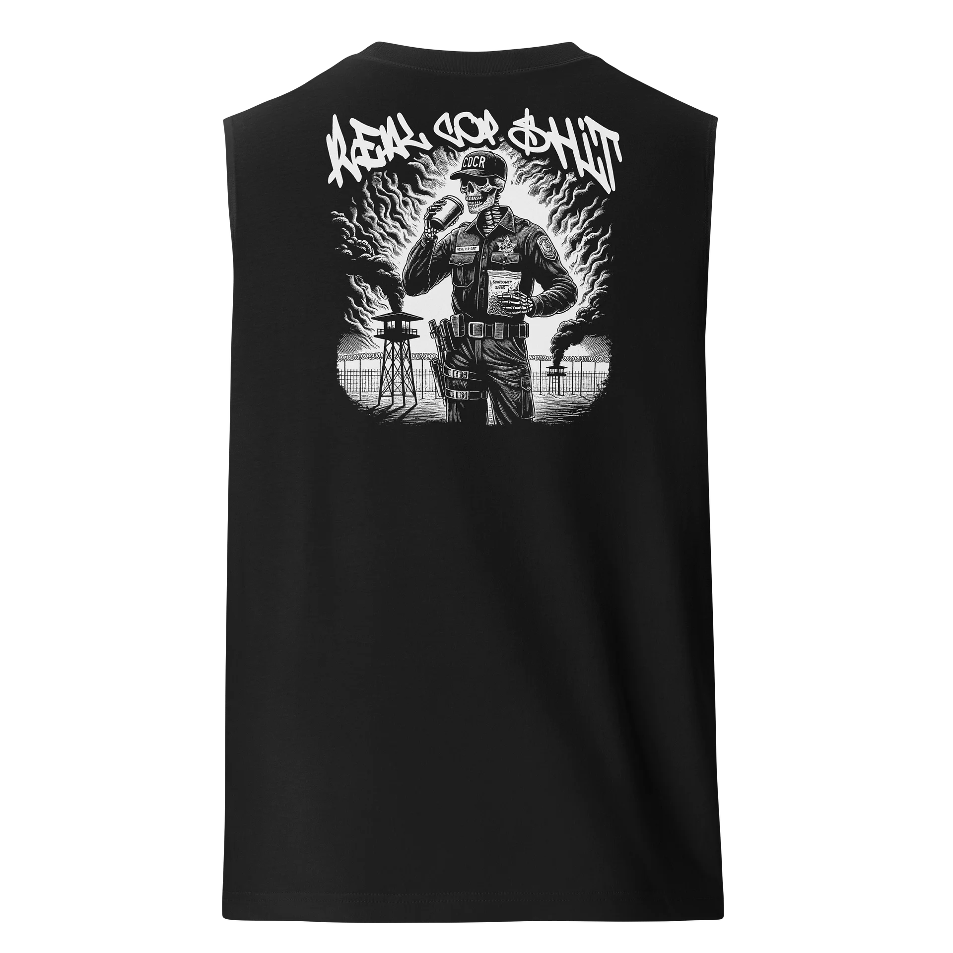 REAL COP SHIT TANK TOP FRONT & BACK product image (2)