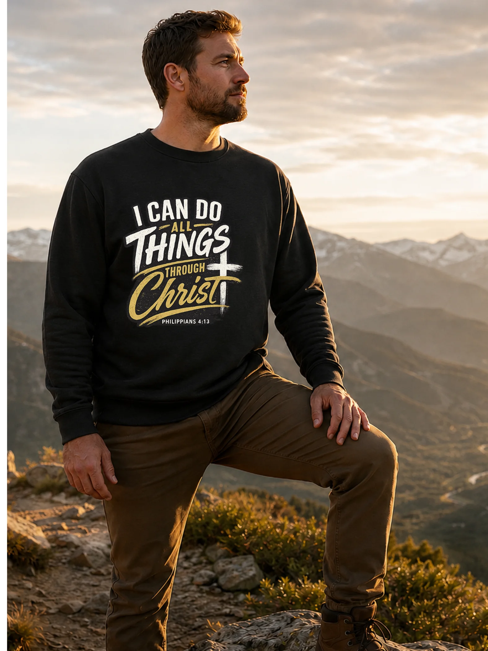 I Can Do All Things Through Christ Sweatshirt | Philippians 4:13 | Kingdom Life Co. product image (1)