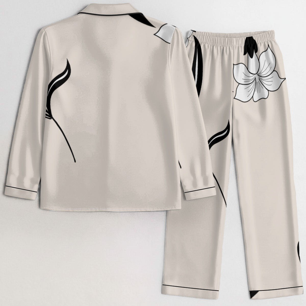Elegant Bloom Satin Pajama Set product image (2)