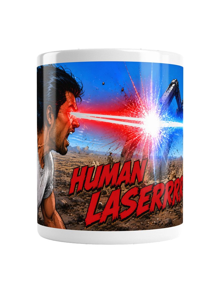 JR4 Human Laser Coffee Mug (WHITE) product image (2)