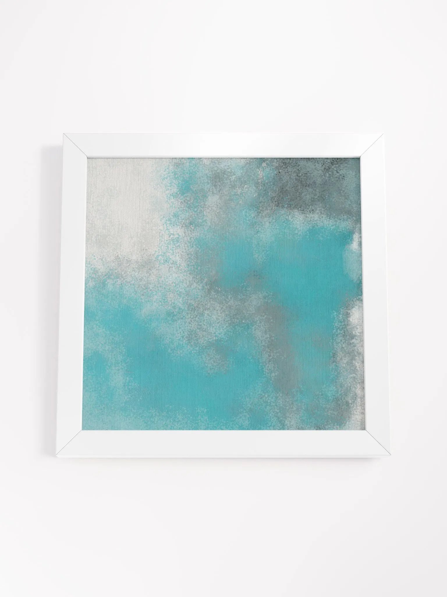 Wall Art Teal and Aqua Abstract Square Print product image (45)