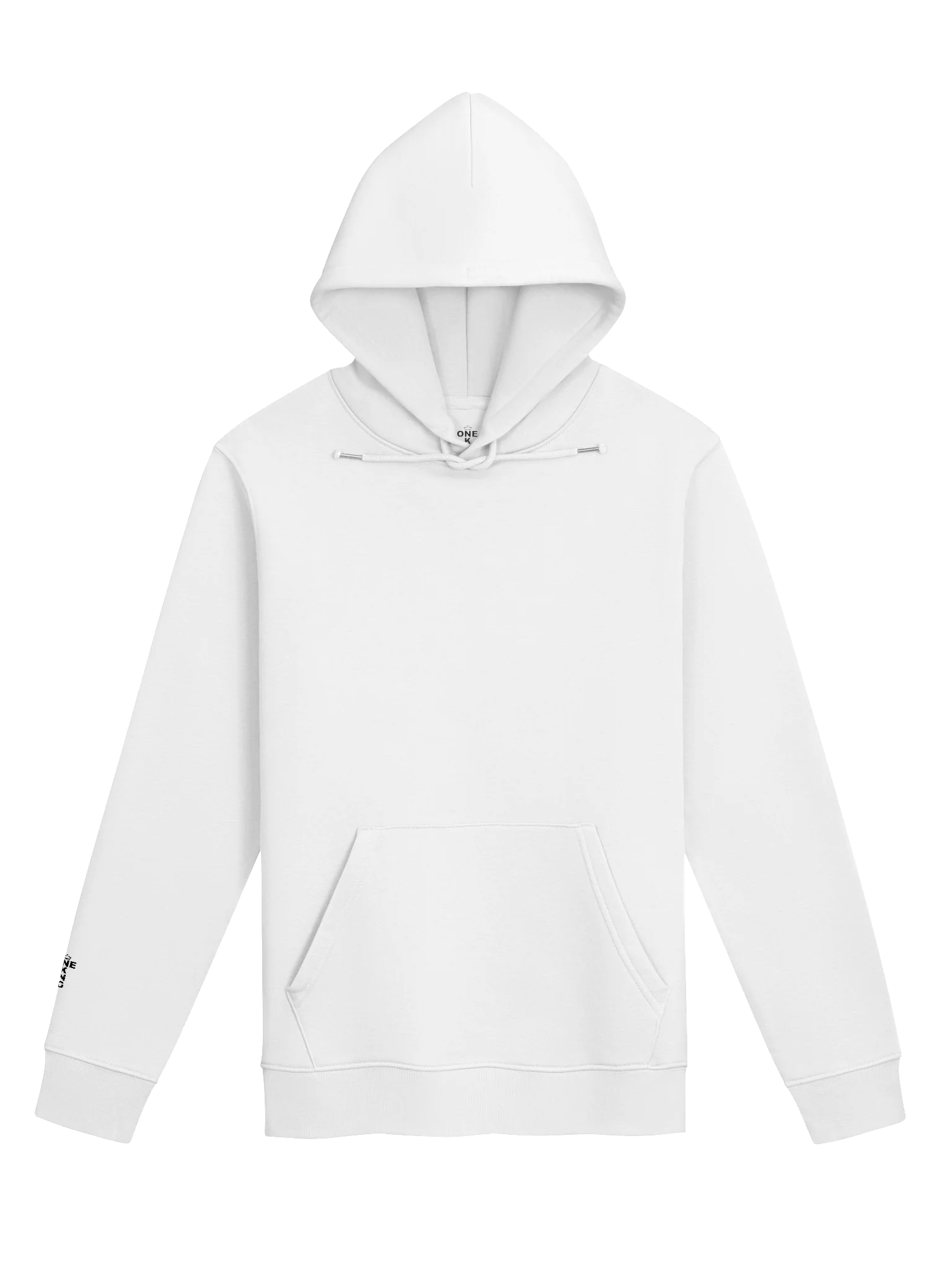 ONE KING Crusader Silhouette 100% Organic Cotton Premium Street Hoodie with embroidered sleeve logo product image (2)