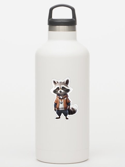 Cool and Adorable Raccoon kiss-cut Sticker product image (4)