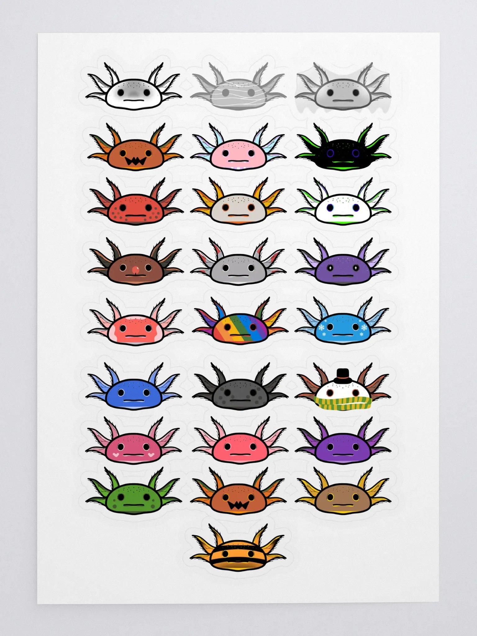 Axolotl Stickers product image (3)