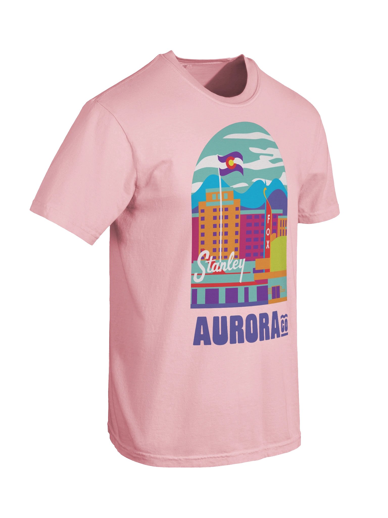 Aurora Cityscape T-shirt (Multicolor) product image (43)