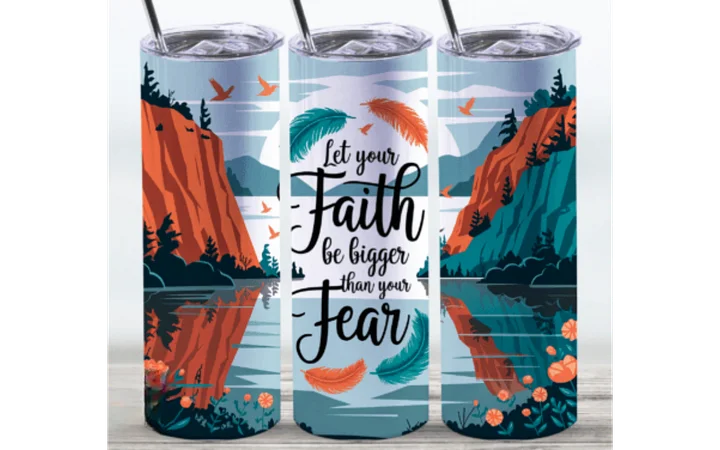 Faith Over Fear Stainless Steel Tumbler product image (1)