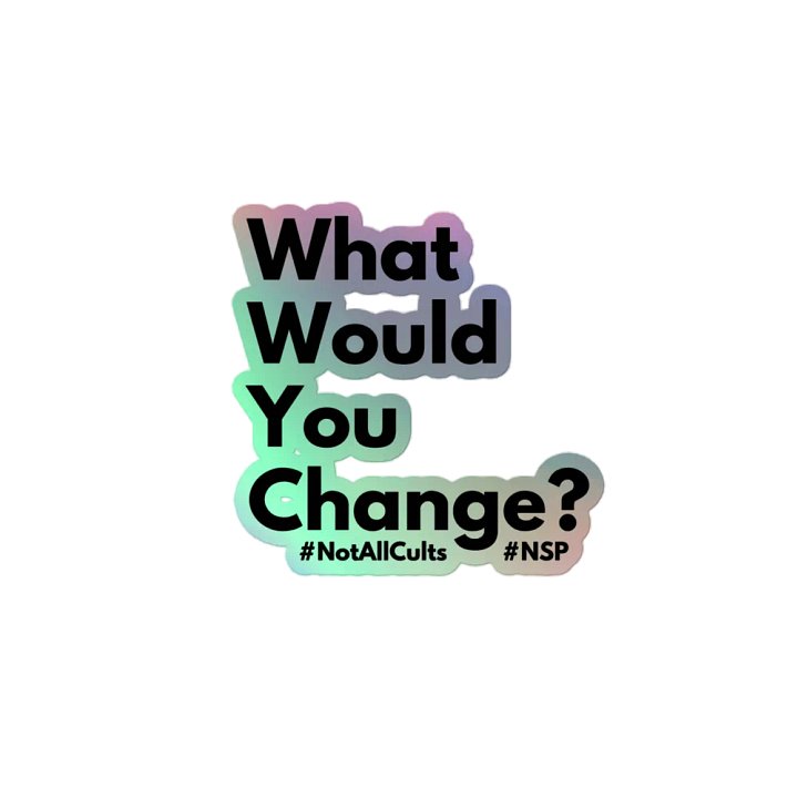 #NotAllCults WWYC Holographic Sticker product image (2)