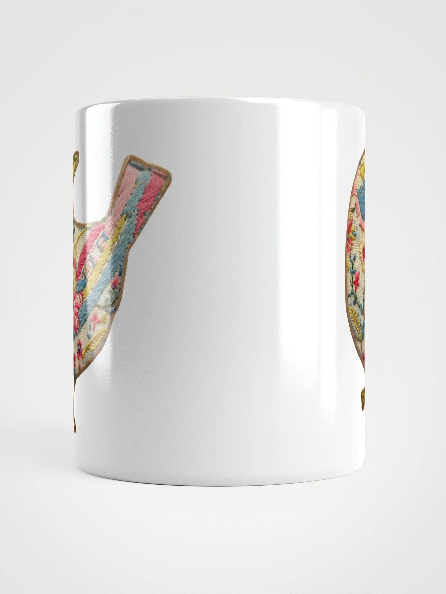 Floral Bird Embroidered Patch Mug product image (13)