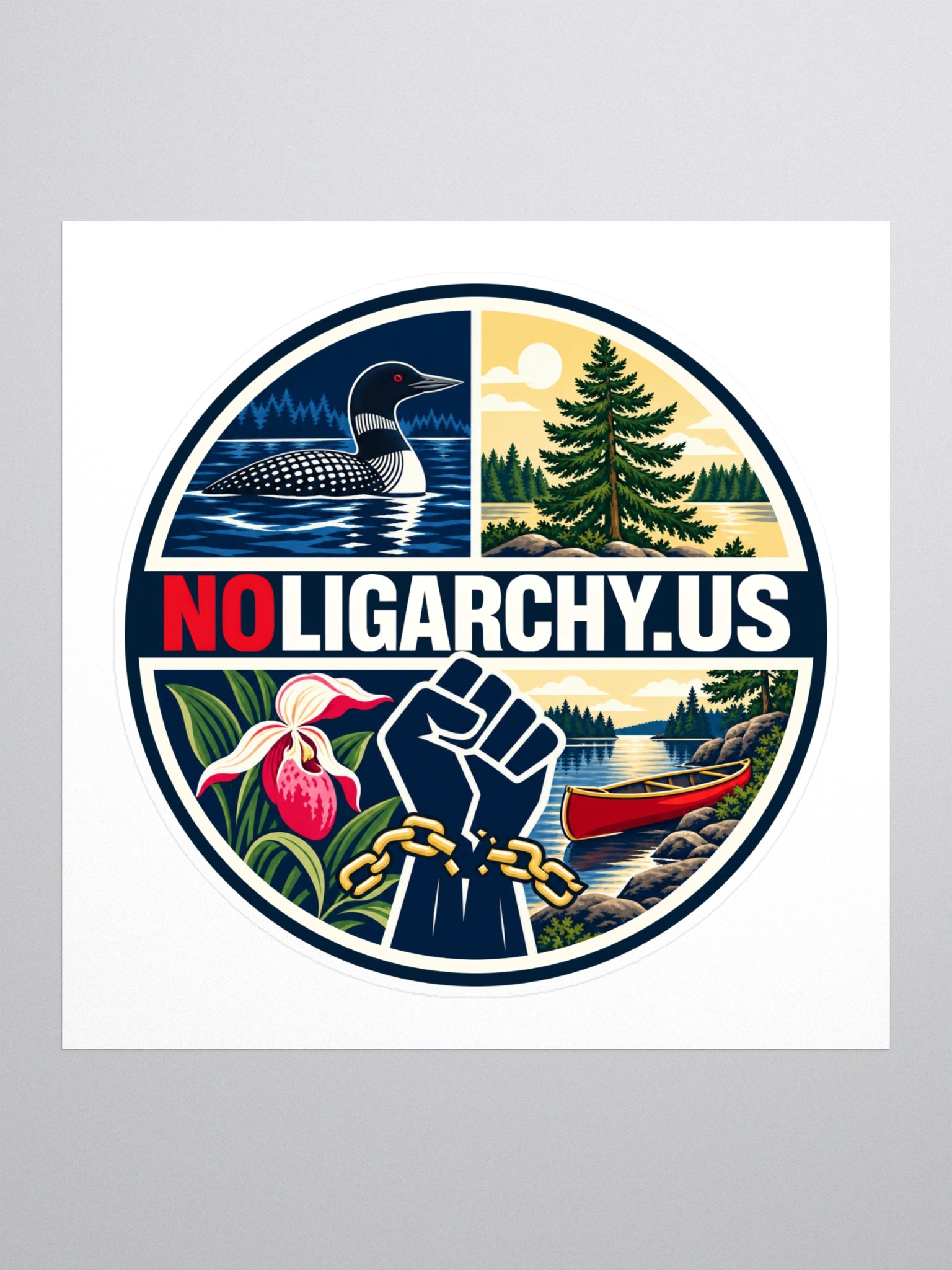Minnesota NOLIGARCHY.US sticker product image (1)