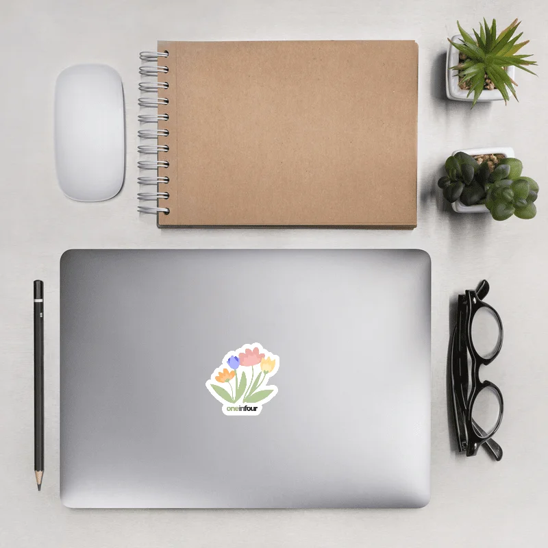 '1 in 4' Floral Sticker product image (4)