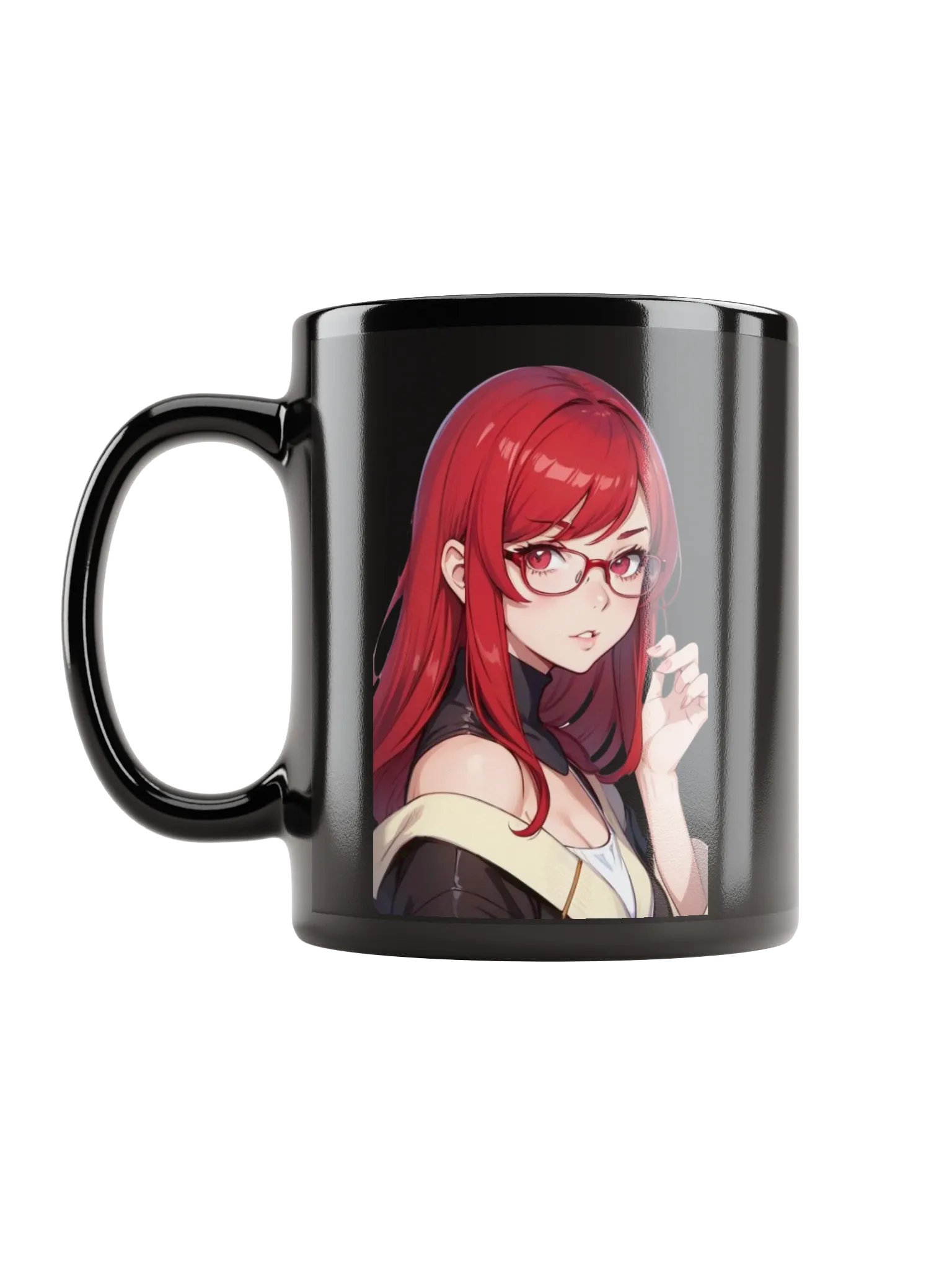 (RED WAIFU) K Black Mug product image (6)