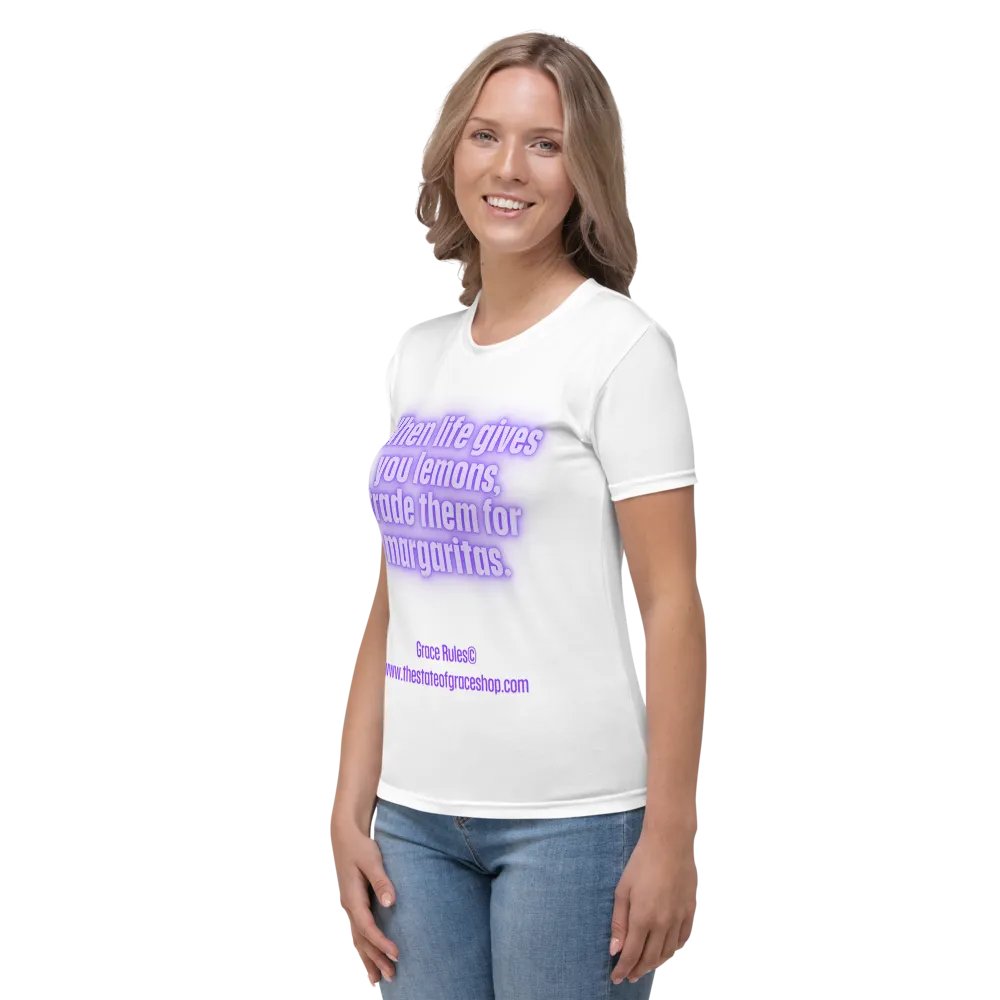 FUNNY TEES 4 U FOR WOMEN “When life gives you lemons, trade them for margaritas.” product image (3)