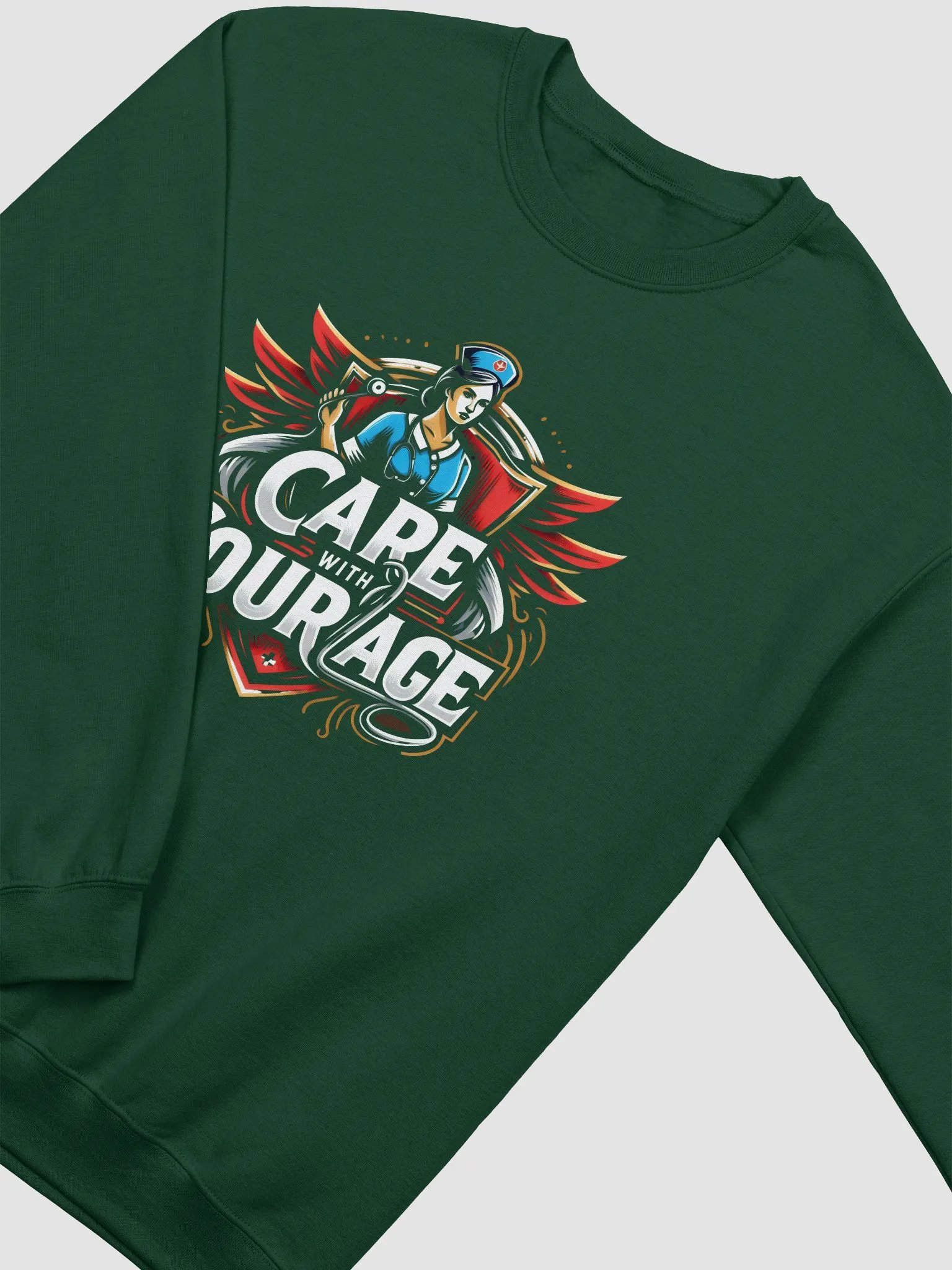 Courageous Care Nurse Stylized Sweatshirt product image (9)