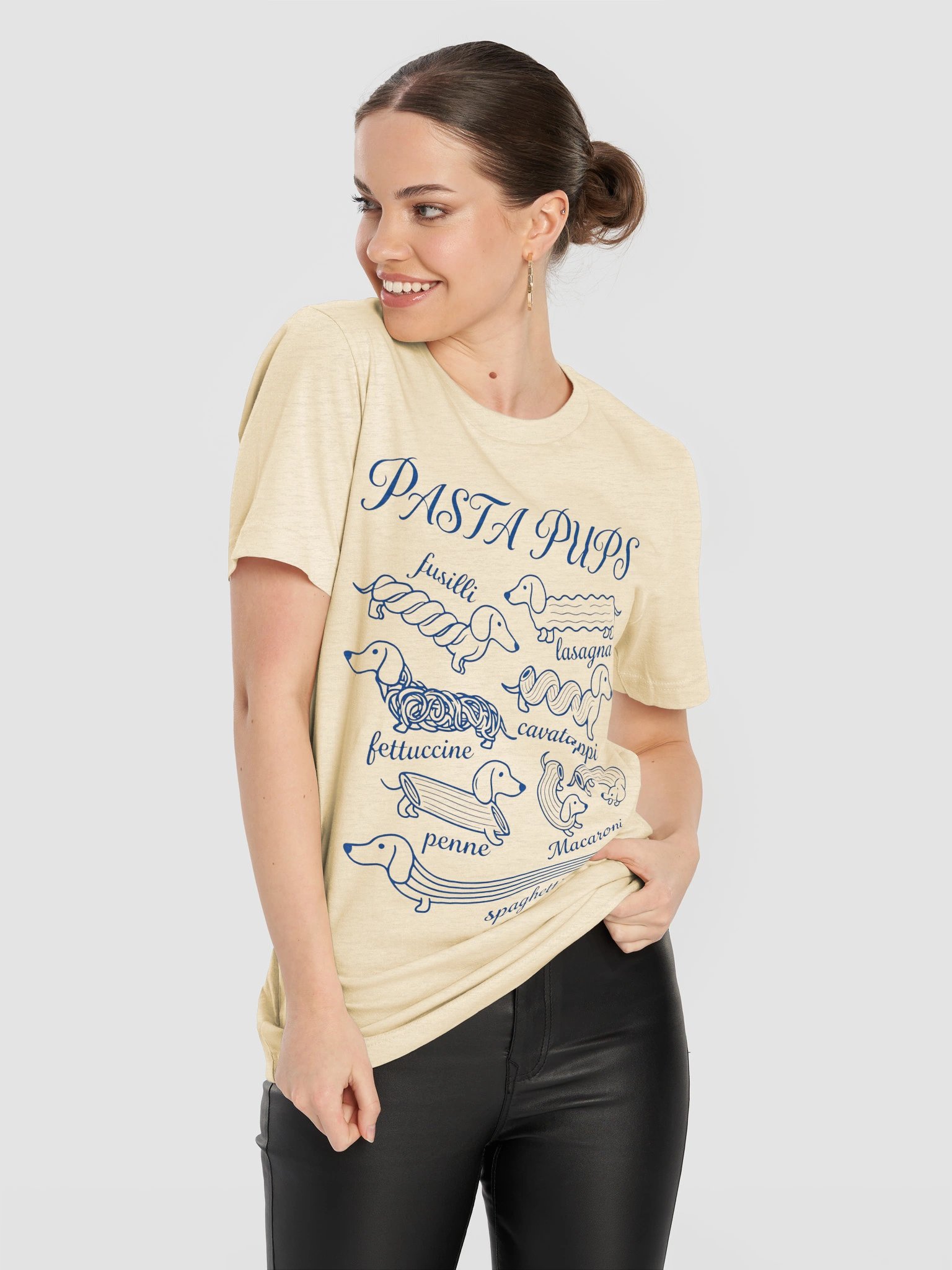 Pasta Pups Dachshund T-Shirt – Cute Dog & Pasta Lover Graphic Tee product image (31)