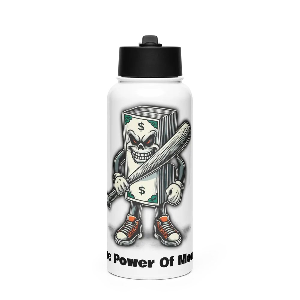 The Power Of Money Water Bottle w/ Built In Straw product image (1)